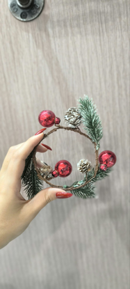 تصویر از حلقه کریسمسی کاج